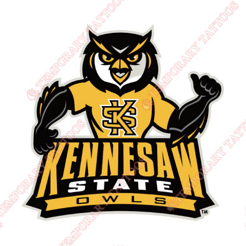 Kennesaw State Owls Customize Temporary Tattoos Stickers NO.4736